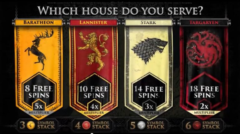 Игровой автомат Game of Thrones  бесплатные спины